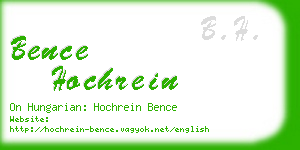 bence hochrein business card